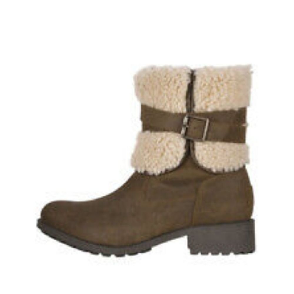 UGG Blayre 2 Boot In Bown Leather with Cream Shearling Cuff